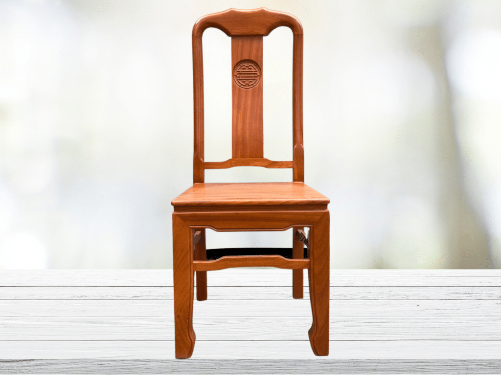 ghế đầu bò chân tầng thủy hoàn gỗ gõ đỏ cao cấp