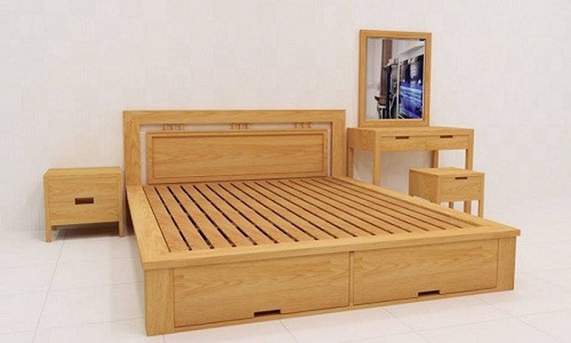 nội thất giường gỗ tân bì